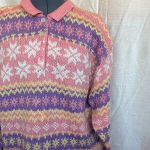 Epically 80s vintage Kloko cottagecore chunky sweater size Lg
